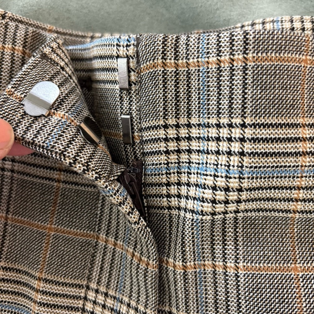 Talbots Southampton Straight Leg Dress Pants Size 16 Glen Plaid Fall Multi Work - Picture 7 of 14